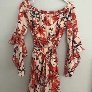 Foral off the shoulder dress